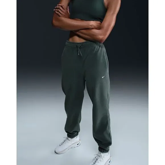 Nike Dark Green Fleece Pants - Picture 2 of 8